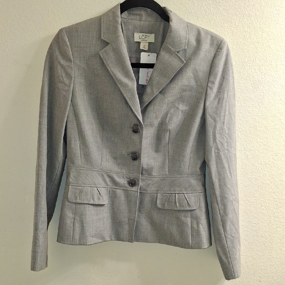 LOFT Women's Classic Gray Suit Jacket